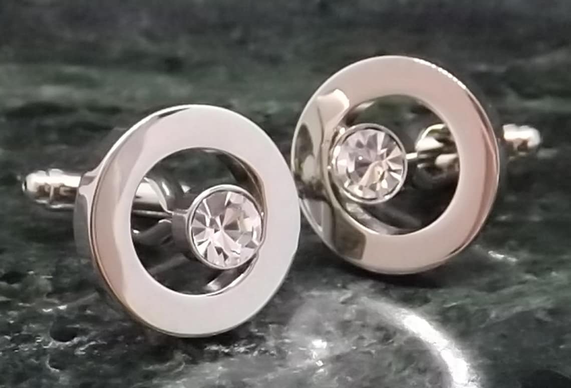 Swarovski Cufflinks Personalised Cufflinks Crystal Cufflinks Etsy UK