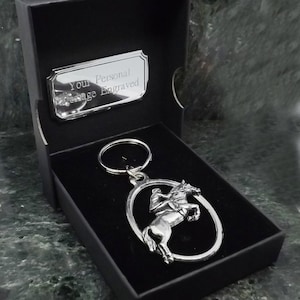 Horse Key Chain English Pewter Key ring silver horse gifts for men gifts for women personalised gift Eventing Show Jumping Key Chain gift