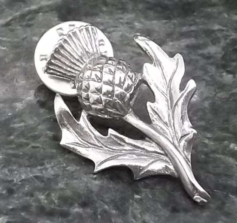 Scottish Thistle Lapel Pin English Pewter Pin Badge Silver Etsy Denmark