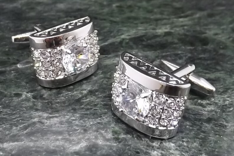 Swarovski Cufflinks Personalised Cufflinks Crystal Cufflinks Etsy