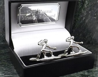 Surf Cufflinks Personalised Cufflinks surfing gift Cufflinks surfer sports Cufflinks silver colour Cufflinks Mens Gift Birthday Cuff Link