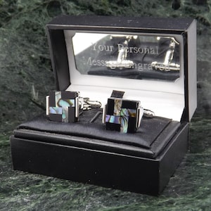 Abalone Perle Manschettenknöpfe Personalisierte Manschettenknöpfe Onyx Kreuz Manschettenknöpfe Hochzeit Manschettenknöpfe Herren Geschenk Geburtstag Manschettenknopf Jahrestag Manschettenknöpfe