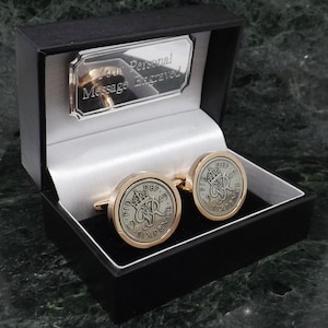 1949 Silver Cufflinks Six Pence Coin Cufflinks Birth Year Cufflinks Rose Gold Cufflinks Mens Gift 72nd Birthday Cuff Link 72 Anniversary