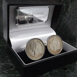 1979 Silver Cufflinks Five Pence Coin Cufflinks Birth Year Cufflink SilverPlate Cufflink Man Gift 40 Birthday Cuff Link 40 year Anniversary