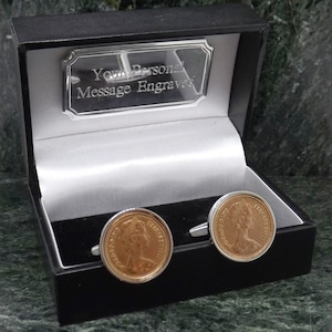 1979 Coin Cufflinks Half Pence Coin Cufflinks Birth Year Cufflink Silver Plate Cufflink Man Gift 40 Birthday Cuff Link 40th year Anniversary