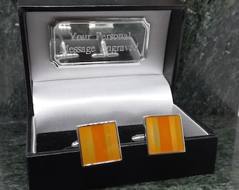 Orange Cufflinks Enamel Cufflinks Custom Cufflinks gifts for men gifts for women personalised gift Wedding Cufflinks cuff link cufflink