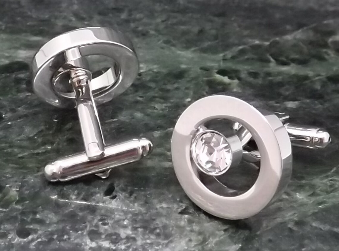 Swarovski Cufflinks Personalised Cufflinks Crystal Cufflinks Etsy UK