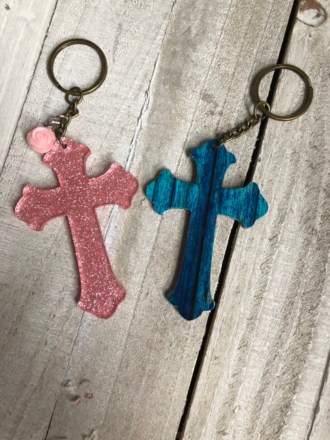 Cross keychain Cross Keychain Favor Cross Keychain for Etsy