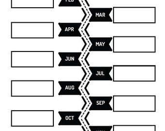 Printable Monthly / Weekly Planner 11 Unique Pages