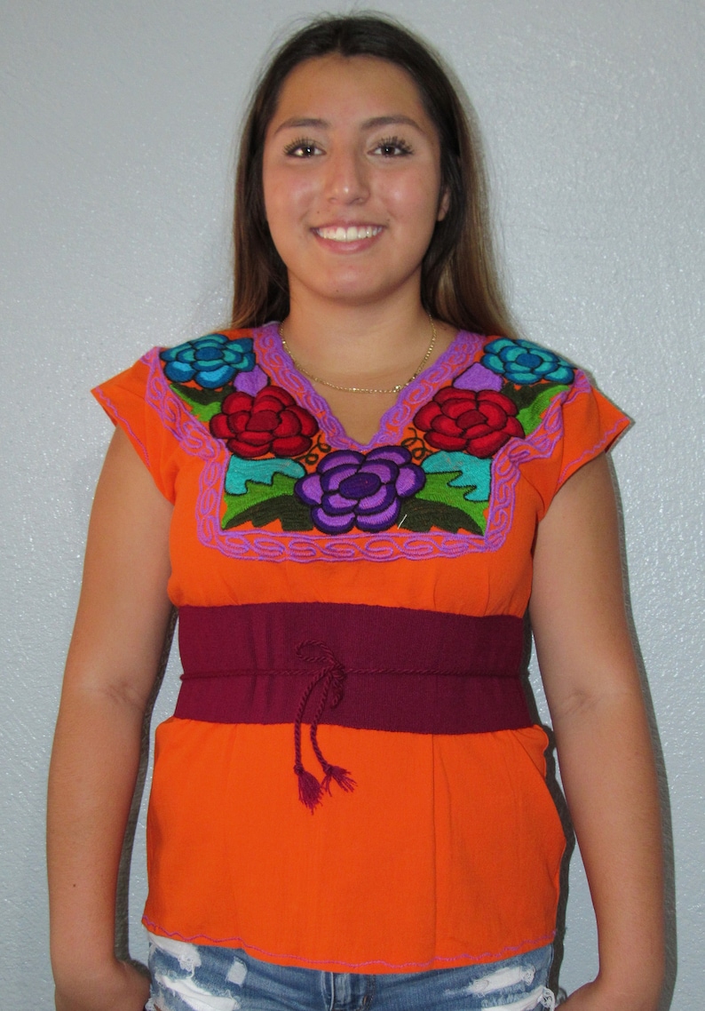OrangePurple Mexican Blouse