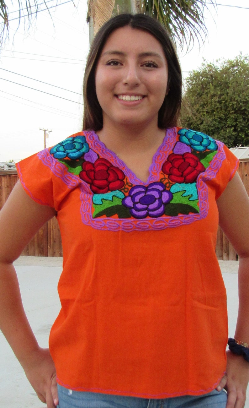 OrangePurple Mexican Blouse