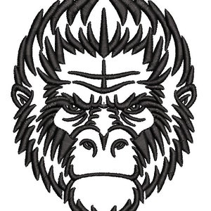 Machine embroidery designs , monkey, gorilla, chimpanzee,embroidery file monkey,embroidery file gorilla
