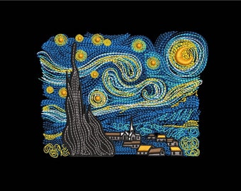 Machine Embroidery Designs. Starry Night