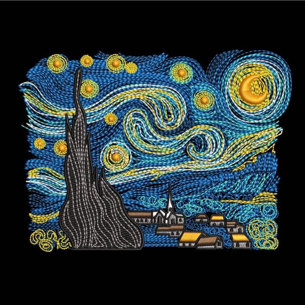 Machine Embroidery Designs. Starry Night