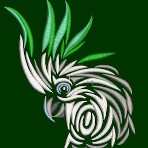 Machine embroidery designs,cockatoo parrot