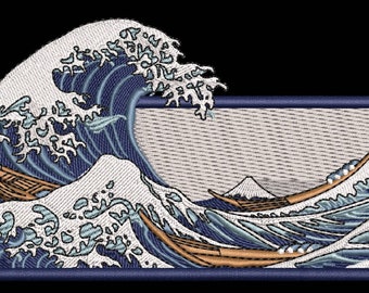 Machine embroidery designs.Wave