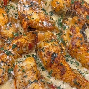 Garlic Parmesan Alfredo Lobster Tails