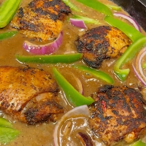 Smothered Jerk Chicken