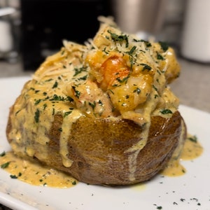 Loaded Seafood Baked Potato