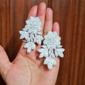 Ranjana khan white earrings hotsell