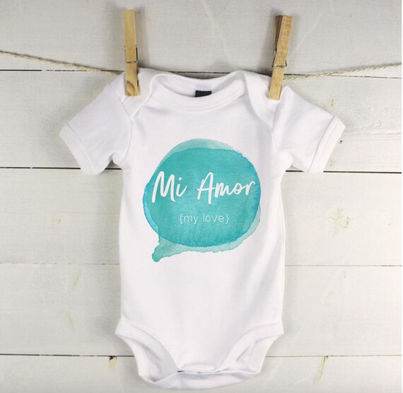 Baby Grow Personalised Bilingual Spanish Babygrow Boy Babygrow Etsy