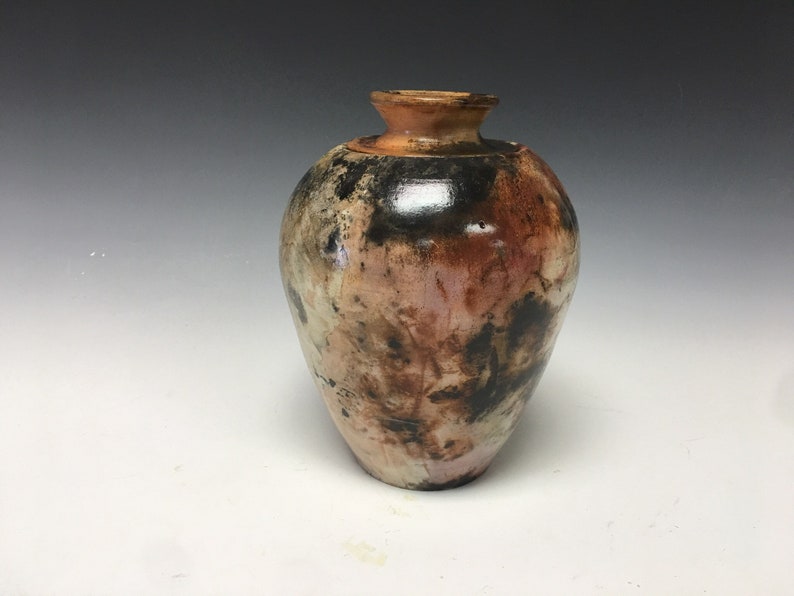 Saggar Fire Pottery Pit Fire Pottery Raku Vase Nature Vase Etsy
