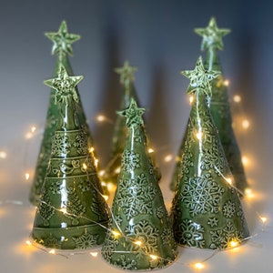 Navidad, Árbol de Navidad de cerámica, Decoración navideña, Navidad única, Árbol de Navidad