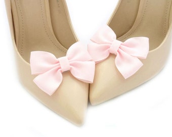 pastel pink bows shoe clips shoes clips pink shoe bows bow wedding bows shoe clips shoe clips bridal shoes clip bridesmaid shoes Judaeve