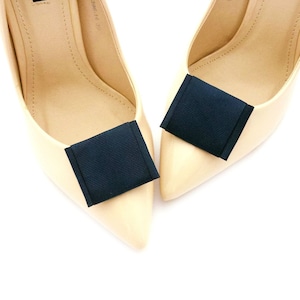 Marineblaue Schuhclips, Schuhdekorationen, Judaeve-Schleifen