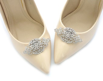 Silver jewelry shoe clips rhinestones shoes clip schuhclips wedding shoe decorations crystal shoe clips crystal rhinestone shoe clip Judaeve