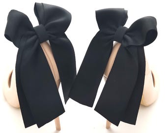 Laços pretos para a parte de trás dos sapatos, prendedores de sapatos, acessórios para sapatos, decorações para sapatos, laços pretos, joias para sapatos, prendedores de sapatos para a parte de trás dos sapatos