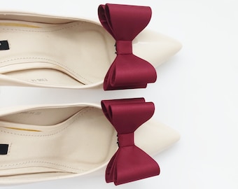 Fiocchi bordeaux Fermagli per scarpe Decorazioni per scarpe Fiocchi Judaeve