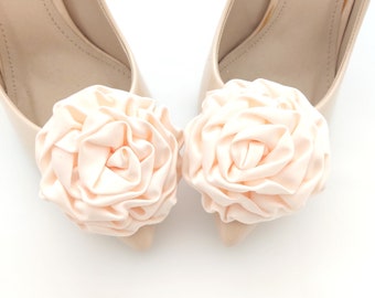 satin rose shoe clips, bridal shoe clips satin roses for shoes, satin flowers shoe clips, flower shoe clips , satin shoes Judaeve