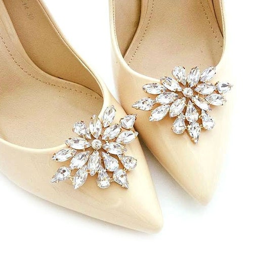Jewelry Gold Shoe Clips Shoes Clip Wedding Bridal Decorations Etsy