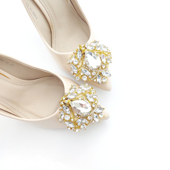 Gold Shoe Clips Jewelry Shoe Clips Wedding Shoe Clipsgold Etsy