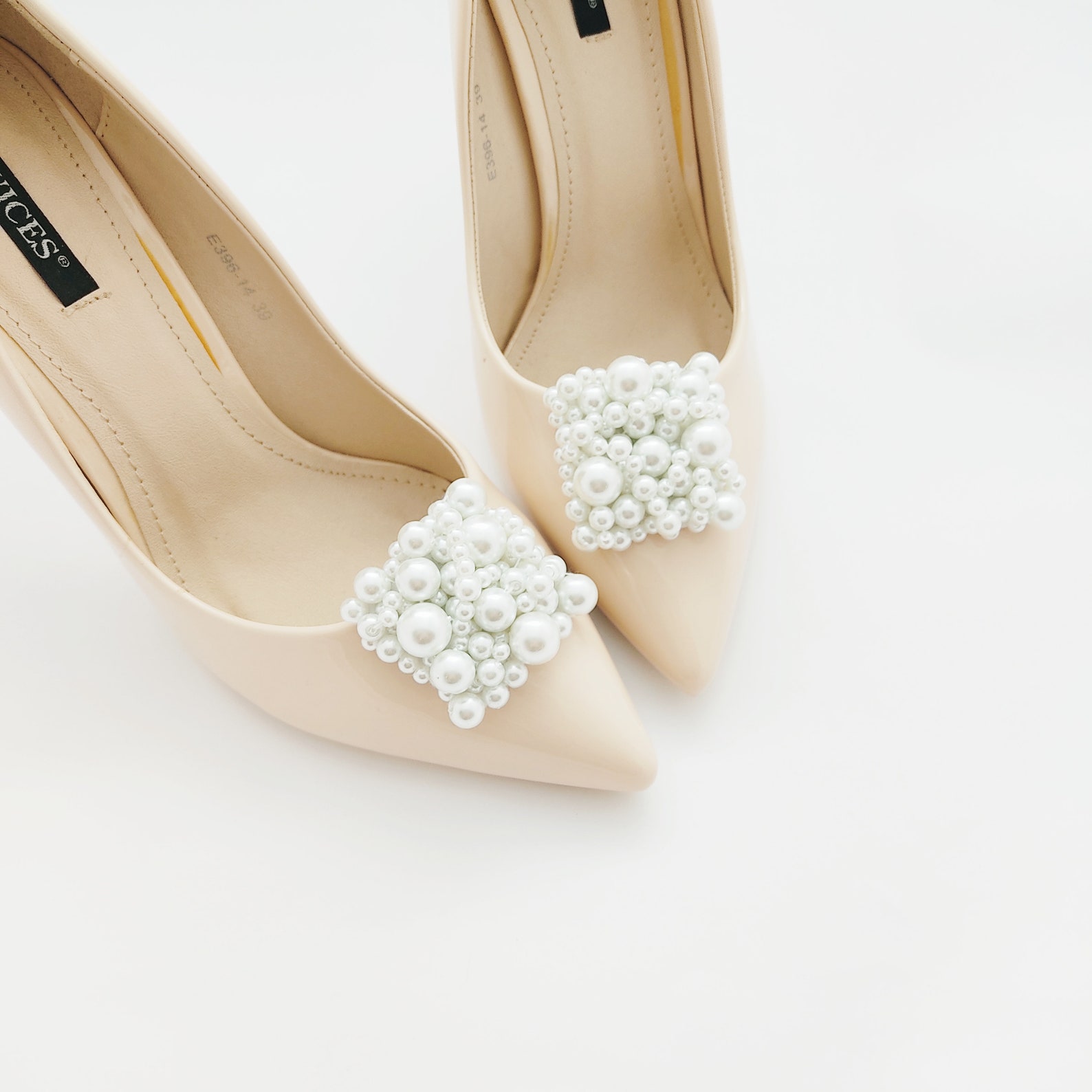 Bride White Pearls Shoe Clips Wedding Shoes Decorations Etsy