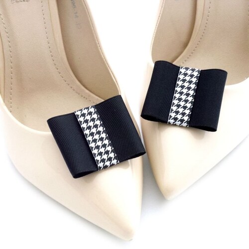 Big Bow Shoe Clips Black Shoe Clips Wedding Accessories Etsy