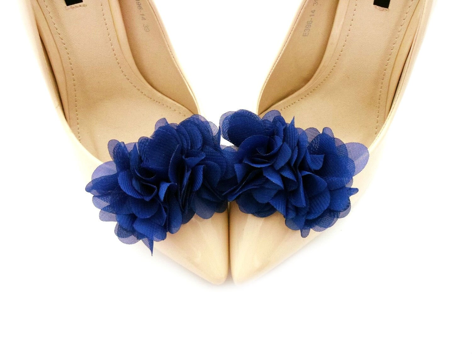 Dark Blue Shoe Clips Wedding Blue Shoe Clips Flowers Flower Etsy