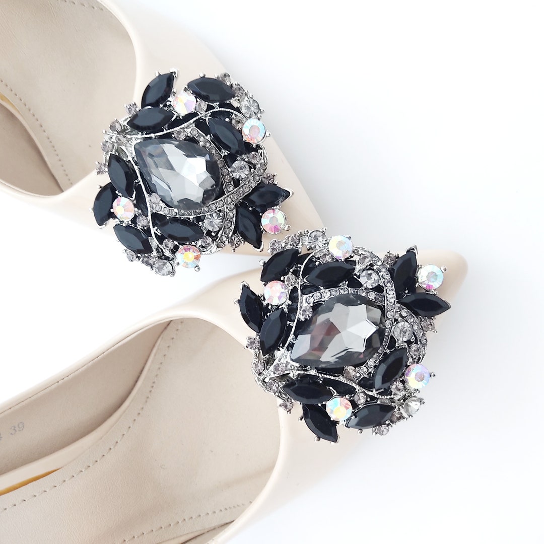 Jewelry Black Shoe Clips Wedding Shoe Clips, Jewelry Bridal Shoes