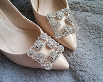 Shiny Bridal Wedding Shoes Clips Crystal Rhinestone Decor Accessories Newest ZY