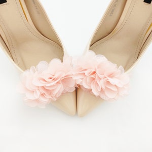 Clips para zapatos con pompones florales en polvo de Judaeve