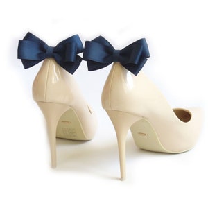 NAVY Blue Bows Shoe Clips Shoes Clip Schuhclips Bows Bow Judaeve image 2