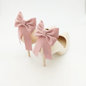 Suede heel ornaments shoe clips bows on the back of the shoe suede heels shoe clips suede bows decoration for shoes image 10