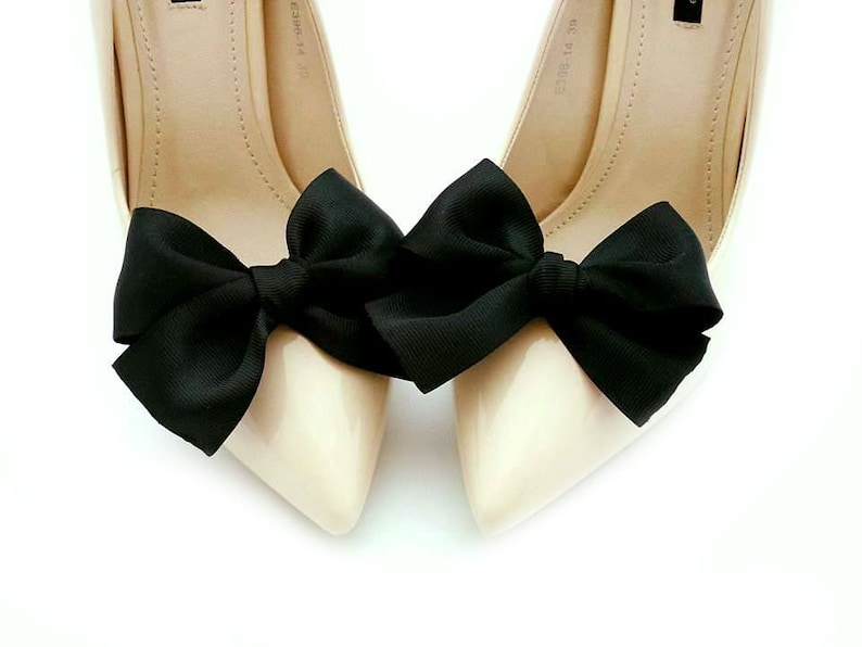 Black Bow Shoe Clips Shoes Wedding Decorations Black Bows Etsy Ireland