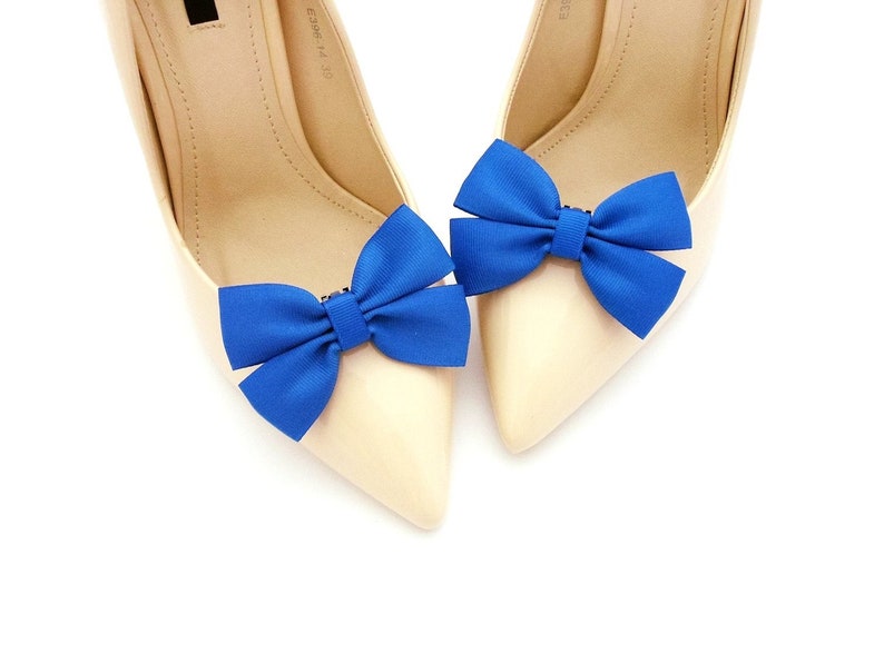navy blue shoe clips shoes clips schuhclips navy shoe bows bow wedding bows shoe clips shoe clips bridal shoes clip bridesmaid shoes Judaeve Royal blue