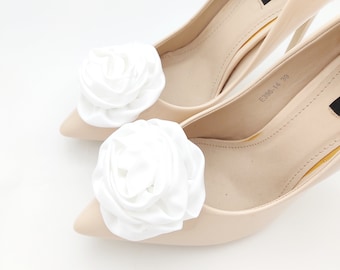 Clips para zapatos de rosas de satén, adornos para zapatos Judaeve