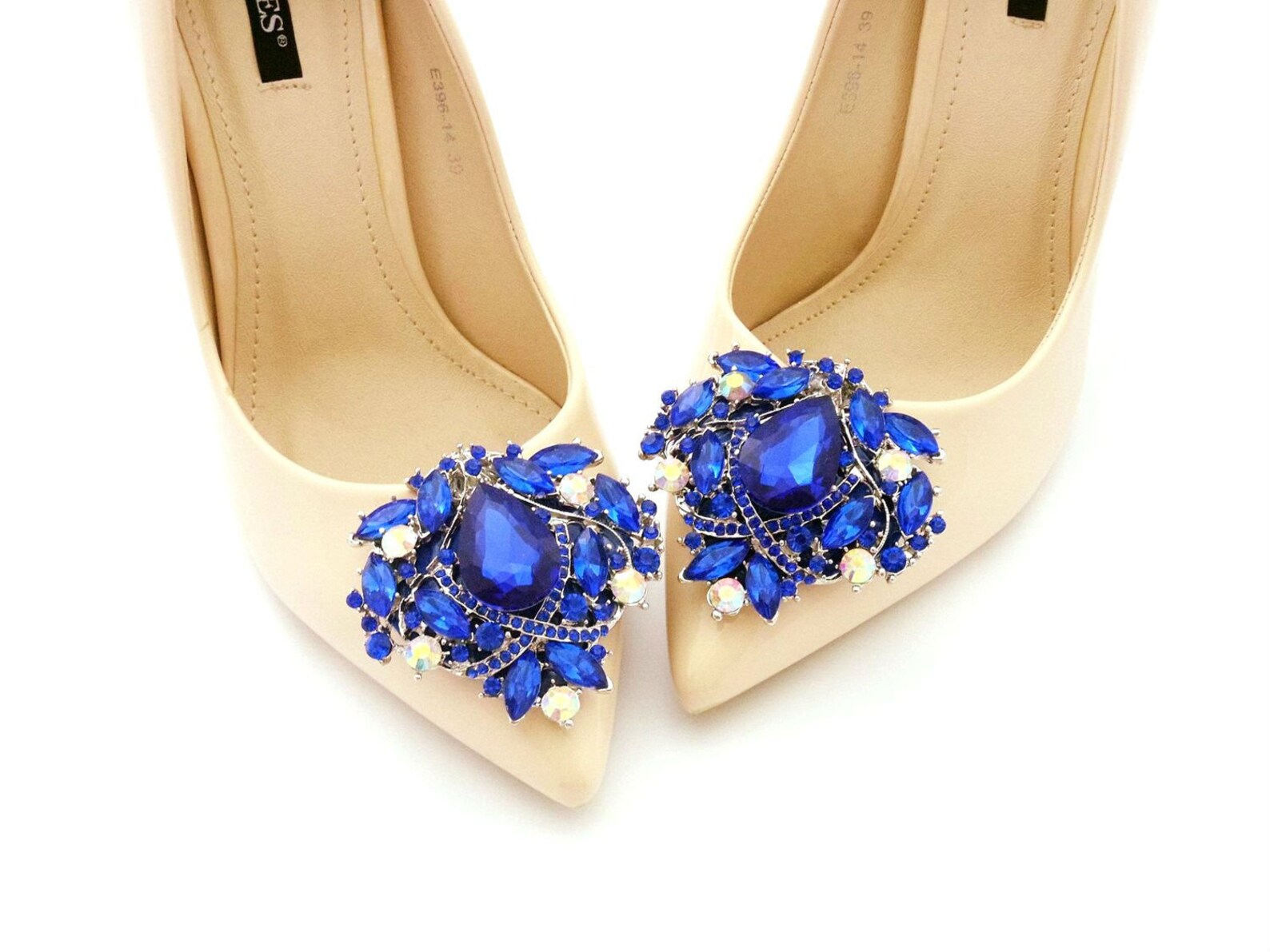 Large jewelry blue shoe clips wedding shoe clips jewelry Etsy España
