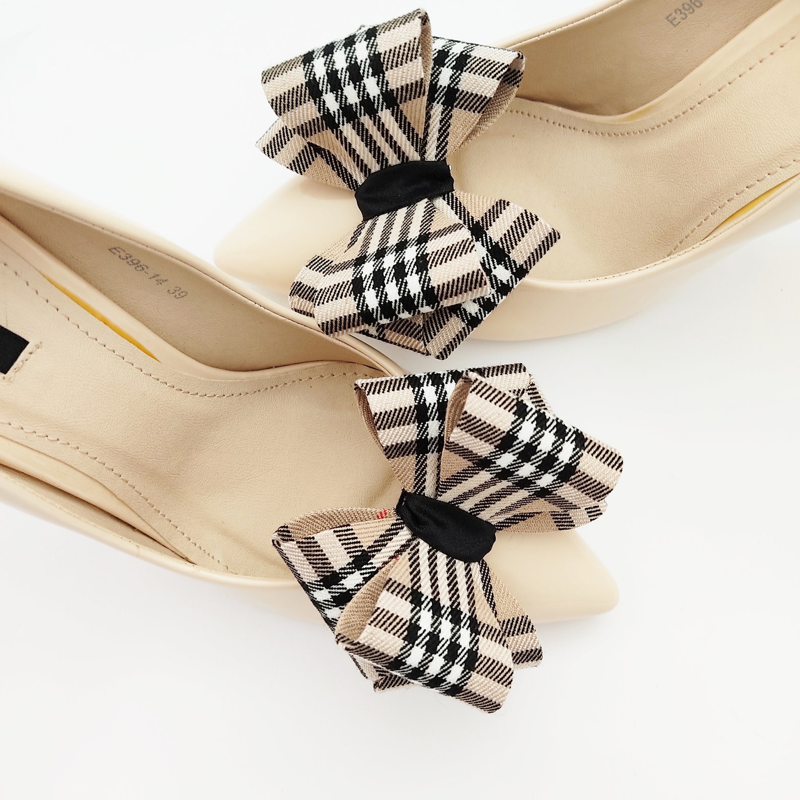 Tartan 3D Bows Shoe Clips Shoe Decarations Handmade Shoe Etsy