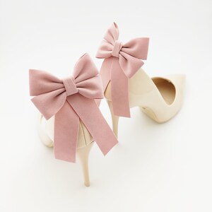 Suede heel ornaments shoe clips bows on the back of the shoe suede heels shoe clips suede bows decoration for shoes image 8