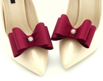 Fiocchi bordeaux Fermagli per scarpe Decorazioni per scarpe Fiocchi Judaeve